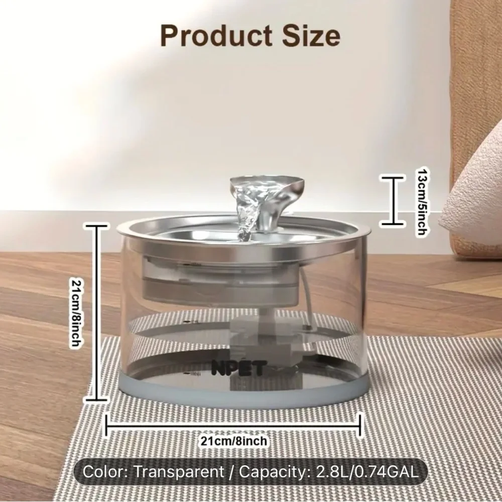 2.8L Automatic Cat Water Fountain-brand new